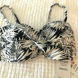 New HEAT Twisted Bandeau Bikini Swimsuit Top Small